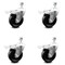 Service Caster 4 Inch Phenolic Swivel 1/2 Inch Threaded Stem Caster Set with Total Lock Brake SCC SCC-TSTTL20S414-PHS-121315-4 - alternate 1
